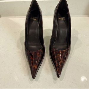 Stuart Weitzman FEVER Patent Leather Tortoise Shell Pump Size 12